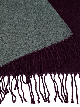 Палантин 70х180см однотон двусторонний темно-фиолетовый полиэстер 000000000001229228