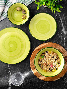 Тарелка десертная 19см CERA TALE Lime Green керамика глазурованная 000000000001210089