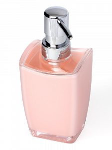 Диспенсер для жидкого мыла DeNASTIA, розовый (четырёхгранный зауженный) X000001 000000000001200418