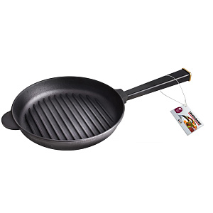 Сковорода Гриль 24см FACKELMANN Optima деревянная ручка чугун 000000000001178012