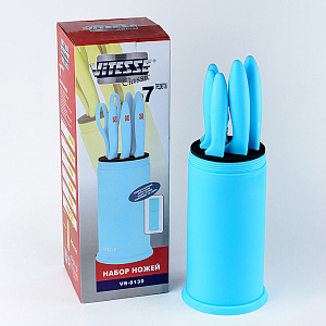 Набор ножей 7 предметов VITESSE + подставка нержавеющая сталь VS-8130 000000000001189617