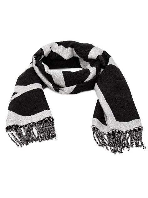 Палантин 55х180см RVR черный полиэстер 000000000001229225