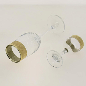 Набор 12 предметов ПРОМСИЗ Золотой карат (шампанское + водка) стекло 000000000001190680