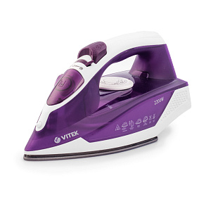 Утюг VITEK антипригарное покрытие, 2200 Вт, самоочистка, анти-капля, VT-8308 000000000001193145