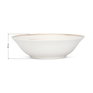 Салатник 22см Анжелика с золотом фарфор 000000000001219755