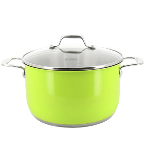 Кастрюля 3л ESPRADO Verde стеклянная крышка нержавеющая сталь 000000000001159912