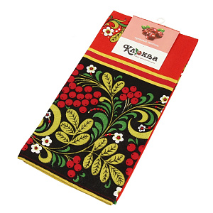 Полотенце кухонное Хохлома Клюква, 70?50 см, рогожка 000000000001148897