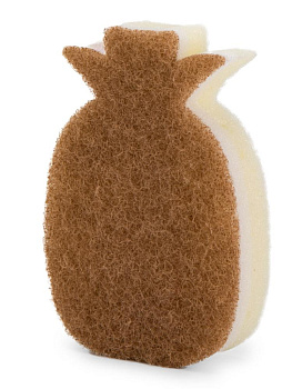 Губка для мытья посуды трёхслойная АНАНАС 12х8х3см натуральный_ST 000000000001228716