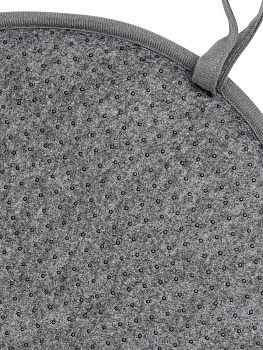 Подушка на стул 35см DE'NASTIA мемори круглая серый полиэстер 000000000001219889