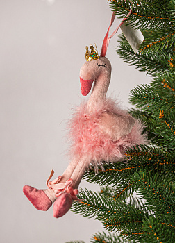 Украшение декоративное Фламинго 7х13х15см подвесное в ассортименте полиэстер 000000000001208286