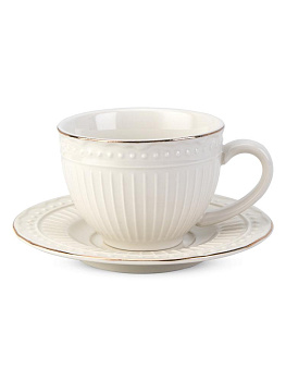 Набор чайный 12 предметов (чашка 220мл-6шт/блюдце-6шт) ROYAL GOLD фарфор XJ941-3 000000000001227743