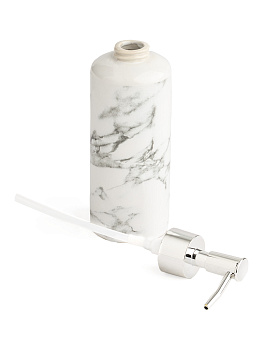 Диспенсер для жидкого мыла DE'NASTIA мрамор белый/серый керамика 000000000001213502