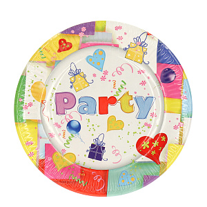 Набор одноразовых тарелок Пати Микс Pap Star, 23 см, 10 шт. 000000000001142470