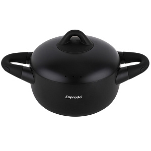 Кастрюля с крышкой 4л ESPRADO Bola антипригарная индукция черный алюминий 000000000001222746