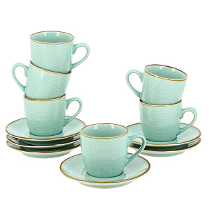 Кофейный набор Лазурный берег Коралл, 12 предметов 000000000001166781