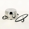 Кастрюля 2,2 литра KITCHEN FANTASY gray нержавеющая сталь Cr2330 000000000001200697