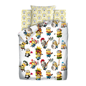 КПБ 1,5сп"Миньоны"Вечеринка,бязь,100%хл 000000000001173320