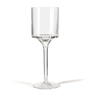 Подсвечник 20см GARBO GLASS низкий прозрачный стекло 000000000001216525