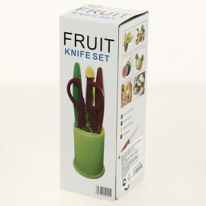 Набор ножей (2 шт,ножницы,овощечистка,подставка), нержавеющая сталь, R010608 000000000001196210