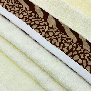 Полотенце DE'NASTIA Сафари 70х130см кремовый 70%Бамбук/30%Хлопок T000012 000000000001106182