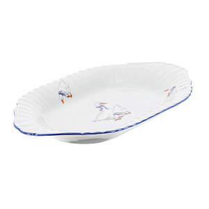 Овальное блюдо Гуси Porcelaine Czech Gold Hands, 24 см 000000000001136328