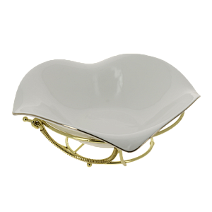 Блюдо 22х22х6,8см GUMERTAL Приор на металической подставке фарфор 000000000001204433