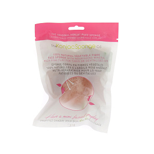 Воздушный спонж для лица с розовой глиной The Konjac Sponge company 000000000001127424