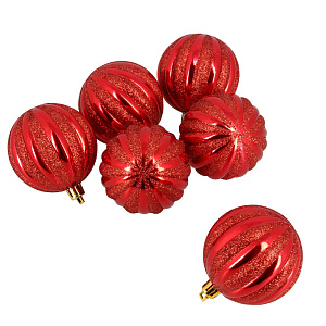 Набор елочных шаров Мандарин Посуда Центр, 6 см, 6 шт. 000000000001161739