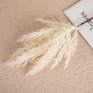 Цветок искусственный ветвь Астильба 52см айвори 000000000001218320