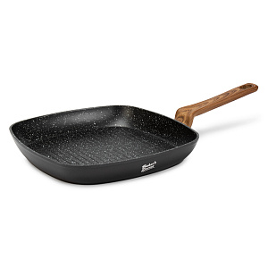 Сковорода Гриль 28см BAKER`S SECRET GRANITE индукция алюминий 000000000001219976