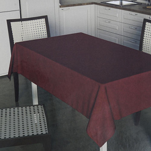 Скатерть DE'NASTIA 150х230см 100%Полиэстер Цветы бордо E000022 000000000001144832