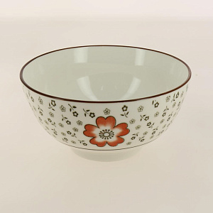 Салатник 0,675л 15см Красный цветок Фарфор Коралл SN0517 000000000001197463