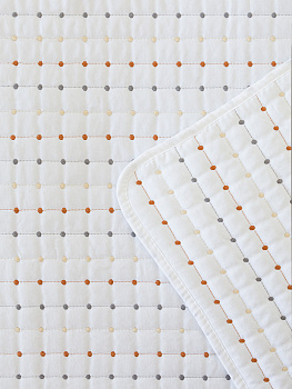 Покрывало 240x260см DE'NASTIA Polka dot белый полиэстер 000000000001230726