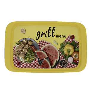 ПОДНОС МАЛЫЙ с декором 43*26,8см GRILL MENU 4310196 000000000001198939