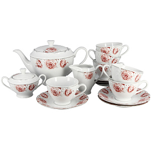 Чайный сервиз Чайная роза Bohemia, 15 предметов 000000000001108448