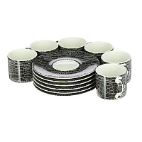 Кофейный набор Саби черный Royal Porcelain Public, 100мл, 12 предметов 000000000001124161