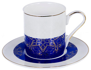 Набор кофейный фарфор 12шт 6 чашек 100мл+6 блюдец подарочная упаковка МИЛЯС BALSFORD 146-30002 000000000001193951