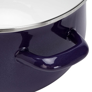 Кастрюля эмалированная 5л SHINE темно-фиолетовый эмаль 000000000001223827