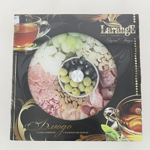 Блюдо сервировочное 28см LARANGE вращающееся ассорти стекло 000000000001212961