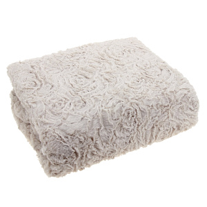 Плед меховой DE'NASTIA Розы 150х200см 100%Полиэстер T740017 000000000001109570