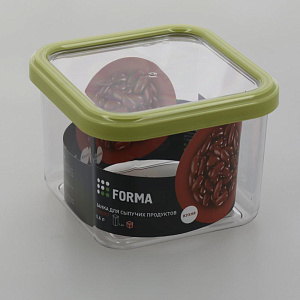 БАНКА ДЛЯ СЫПУЧИХ ПРОДУКТОВ 0,6л 11x11x8,5см КВАДРАТНАЯ CUBBO, ПЛАСТИК, 432660299 000000000001199623