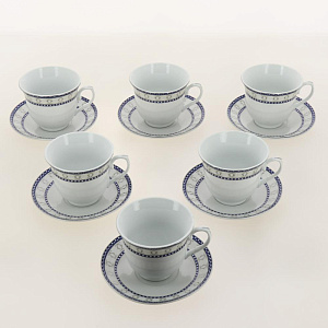 Набор чайный 12 предметов 220мл (6 чашек + 6 блюдец) GUTERWAHL ВЕНЕРА тания ПУ фарфор 114-19005 000000000001205650