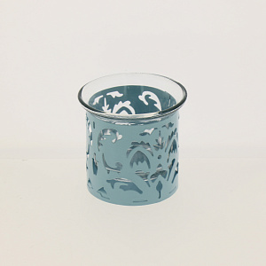 Подсвечник метал стекл ажур микс R000116 000000000001182146