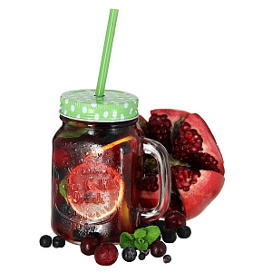 Кружка-банка с соломкой Koopman, 400мл 000000000001153007