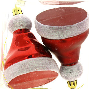 Декоративное украшение 9см Шапочка 2шт красный PC04179R 000000000001192085