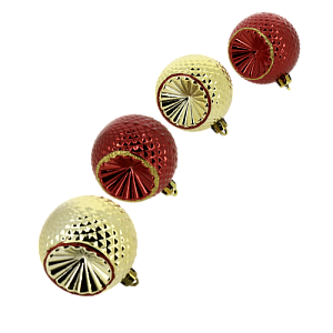 Н-р шаров 4штх7см кр/зол.пл S80008 000000000001132668