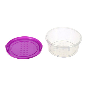 Круглая емкость для хранения продуктов Pattern Plast-team, фуксия, 0.5л 000000000001135584