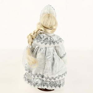 Кукла декоративная Снегурочка Варенька, на подставке (тело мягкое набивное, голова, руки и ноги - керамические) / 31x15x11 см арт.39 000000000001163342