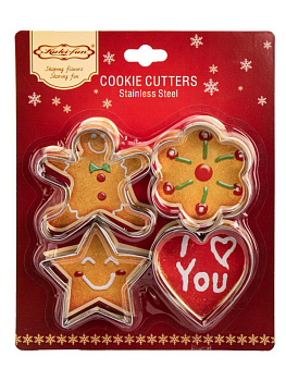 Набор форм для выпечки 4шт фигурные нержавеющая сталь 000000000001229082