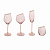 Набор стаканов для воды 2шт 350мл LUCKY La rose розовый с золотом стекло 000000000001217418